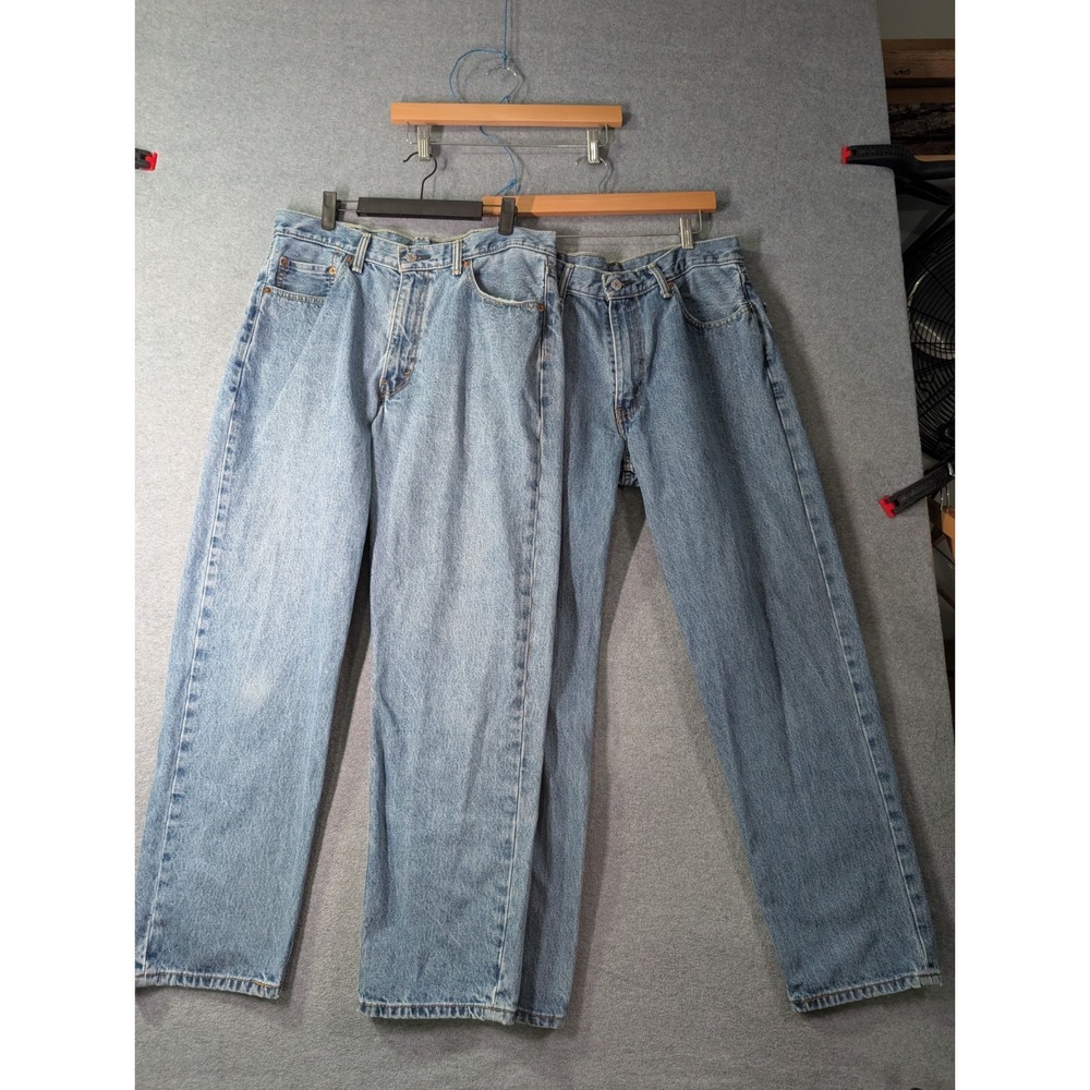 Levi's 550 Relaxed Fit Jeans Lot - 2 Mens 35x32 Light Wash Denim 2010s Y2K Style